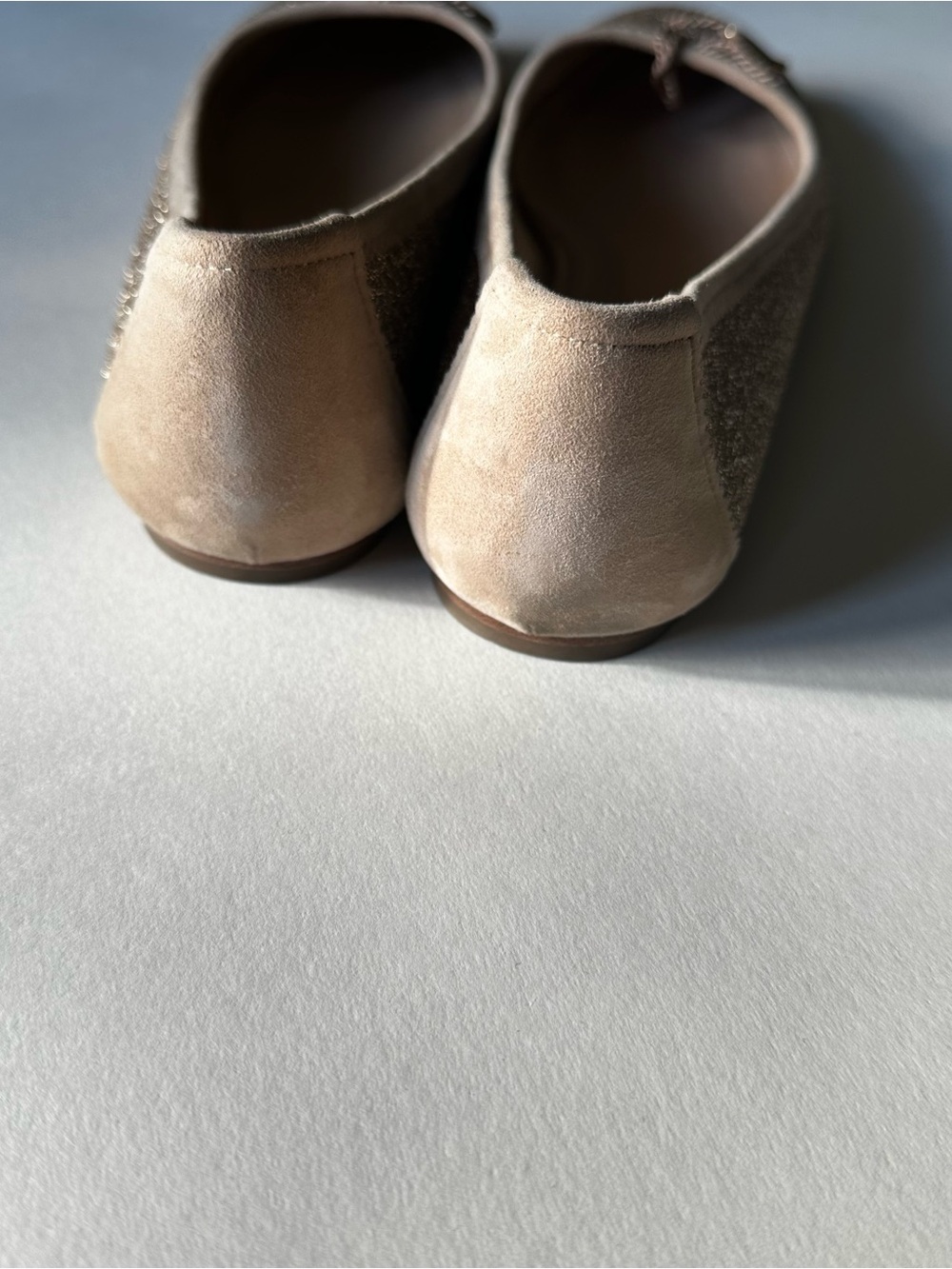 Salvatore Ferragamo Sparkly Ballet Flats Champagne Gold Glitter 9.5M - Picture 7 of 7